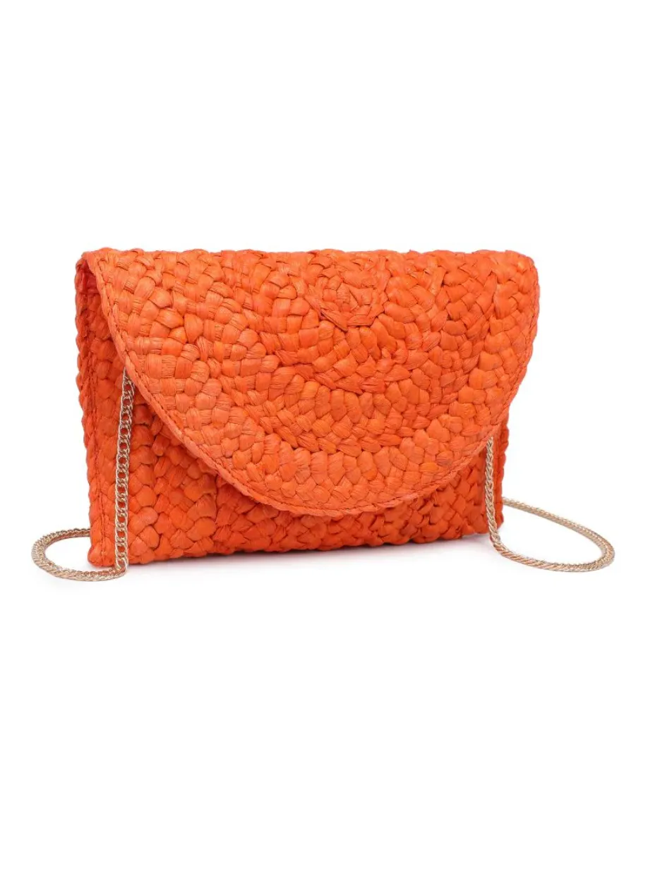 FINAL SALE!! Poolside Straw Clutch in Orange sold by Glitzy Bella product image thumbnail 4