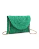 NEW!! Poolside Straw Clutch in Green sold by Glitzy Bella