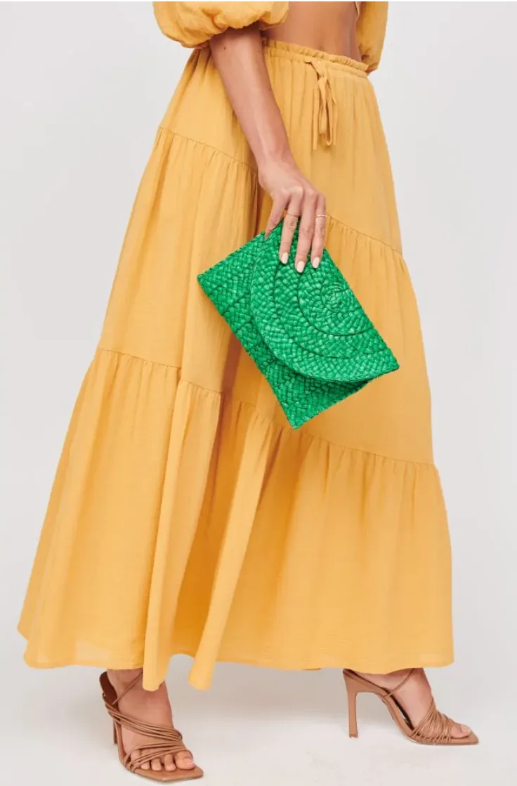 FINAL SALE!! Poolside Straw Clutch in Green sold by Glitzy Bella product image thumbnail 3