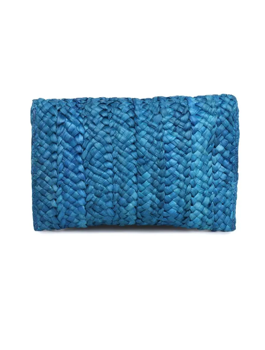 FINAL SALE!! Poolside Straw Clutch in Blue sold by Glitzy Bella product image thumbnail 4