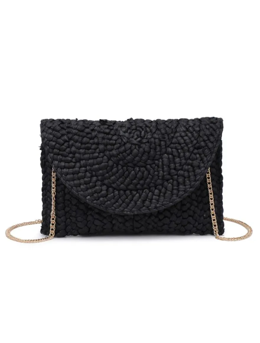 FINAL SALE!! Poolside Straw Clutch in Black sold by Glitzy Bella product image thumbnail 2