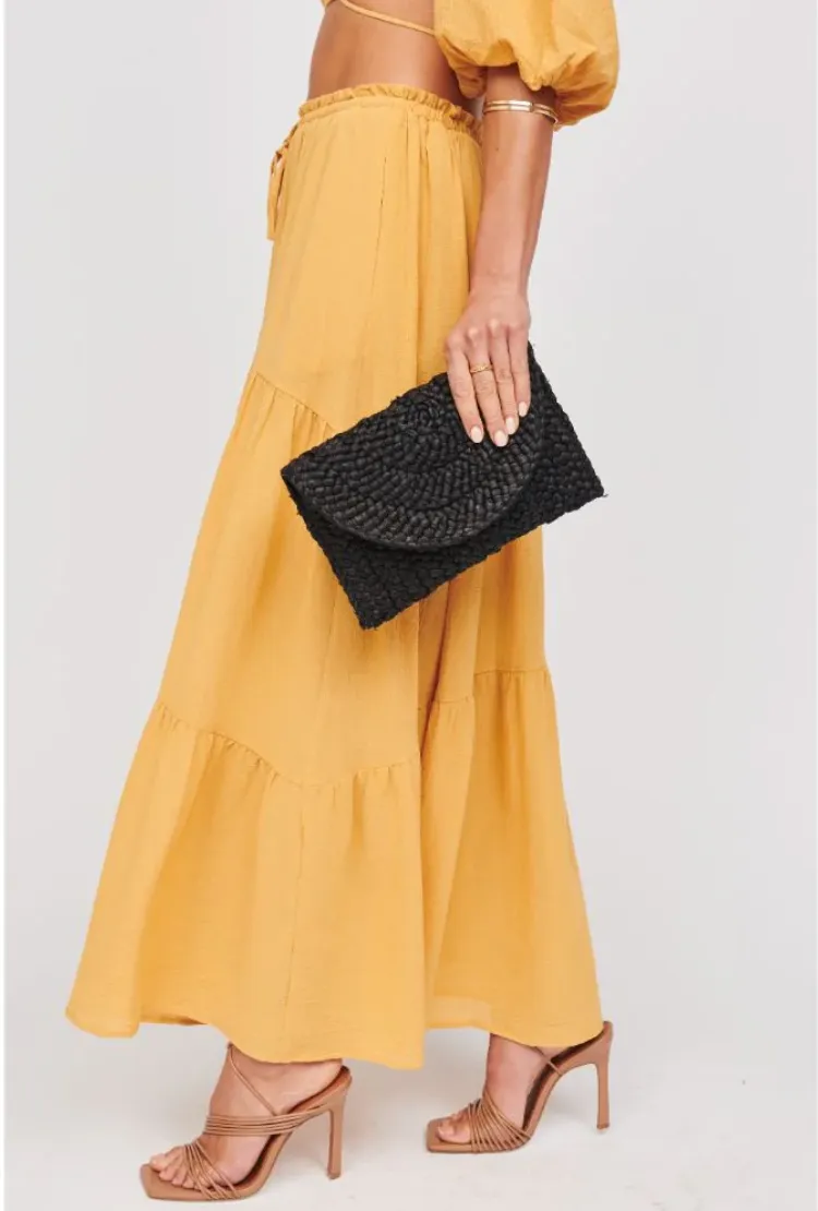 FINAL SALE!! Poolside Straw Clutch in Black sold by Glitzy Bella product image thumbnail 5