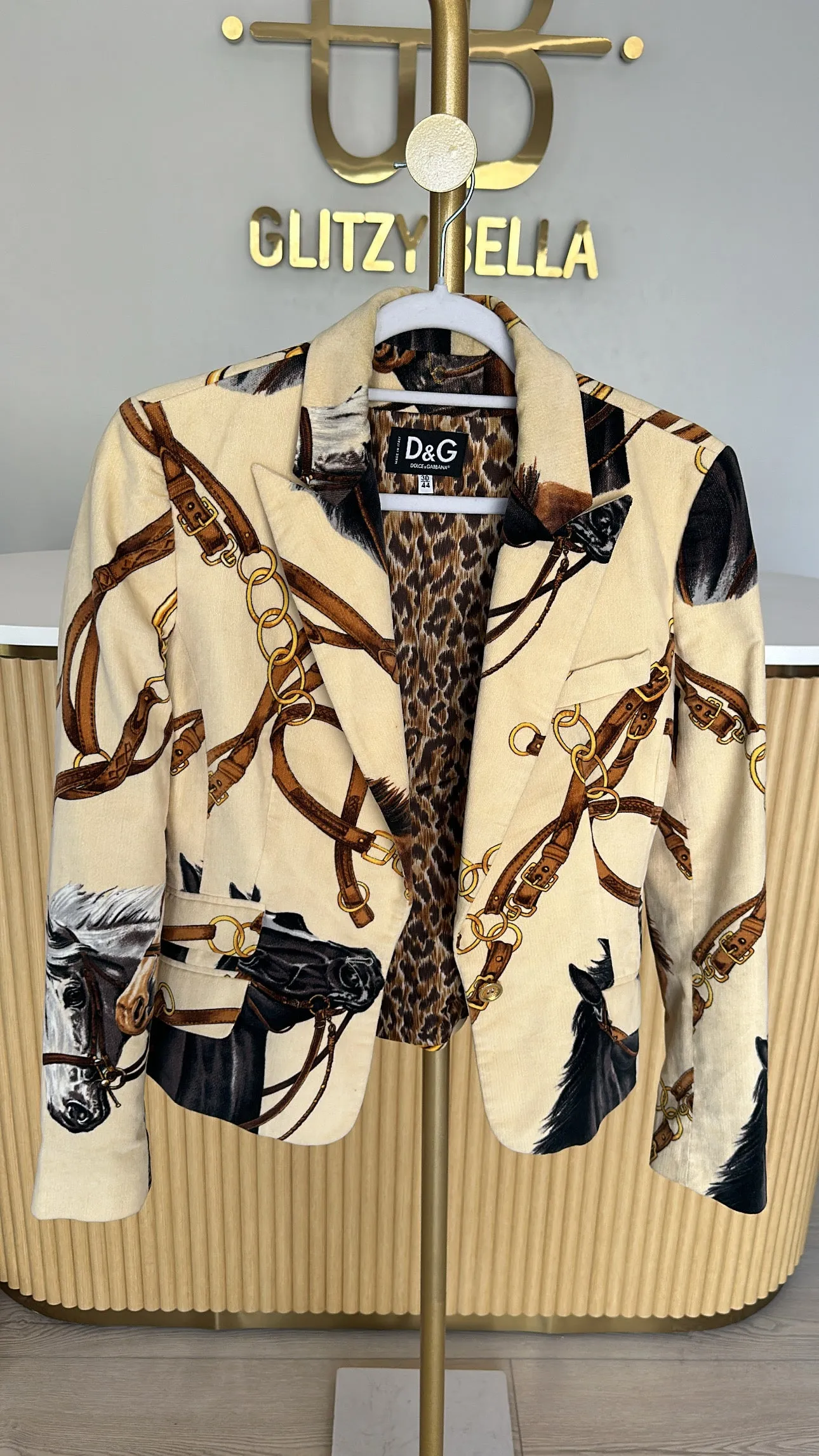 NEW!! Vintage Dolce & Gabbana Horseprint Blazer - Size Small sold by Glitzy Bella product image thumbnail 5