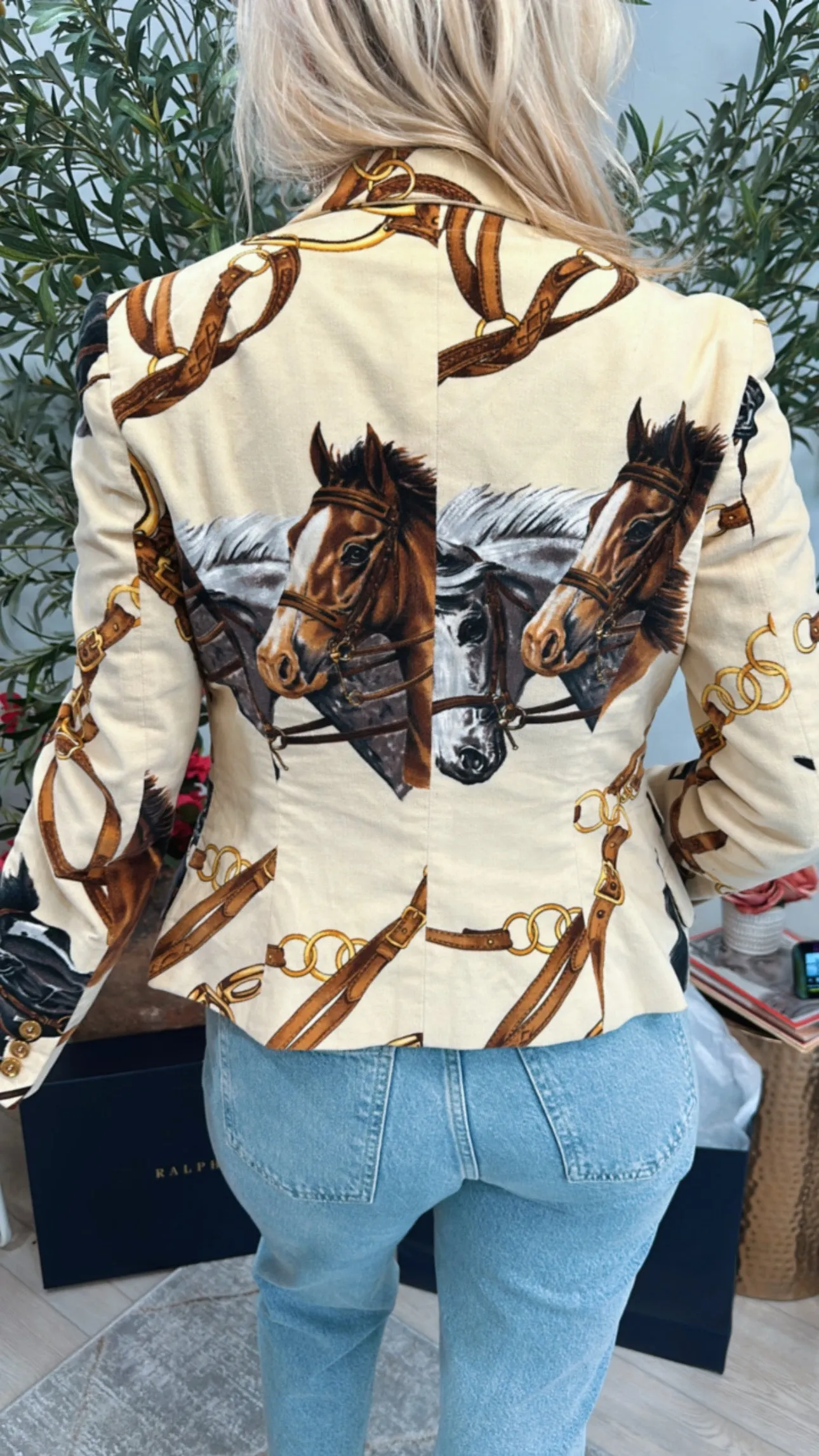 NEW!! Vintage Dolce & Gabbana Horseprint Blazer - Size Small sold by Glitzy Bella product image thumbnail 4