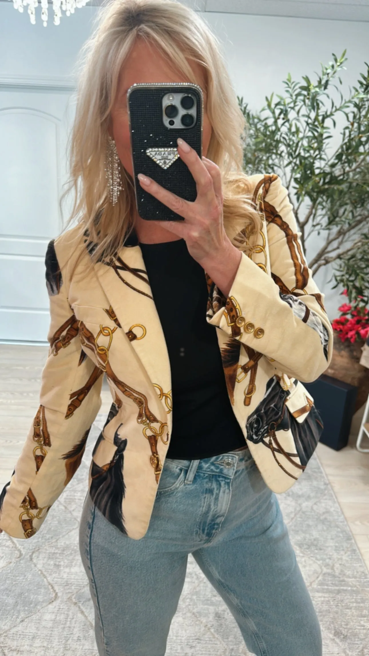 NEW!! Vintage Dolce & Gabbana Horseprint Blazer - Size Small sold by Glitzy Bella product image thumbnail 3