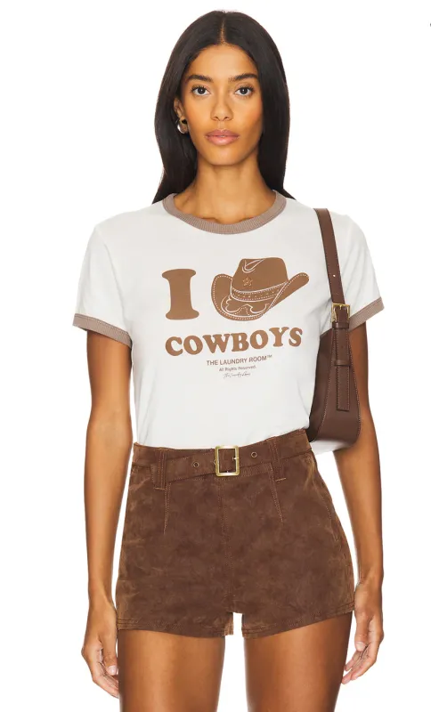 FINAL SALE!! I Heart Cowboys Tee sold by Glitzy Bella