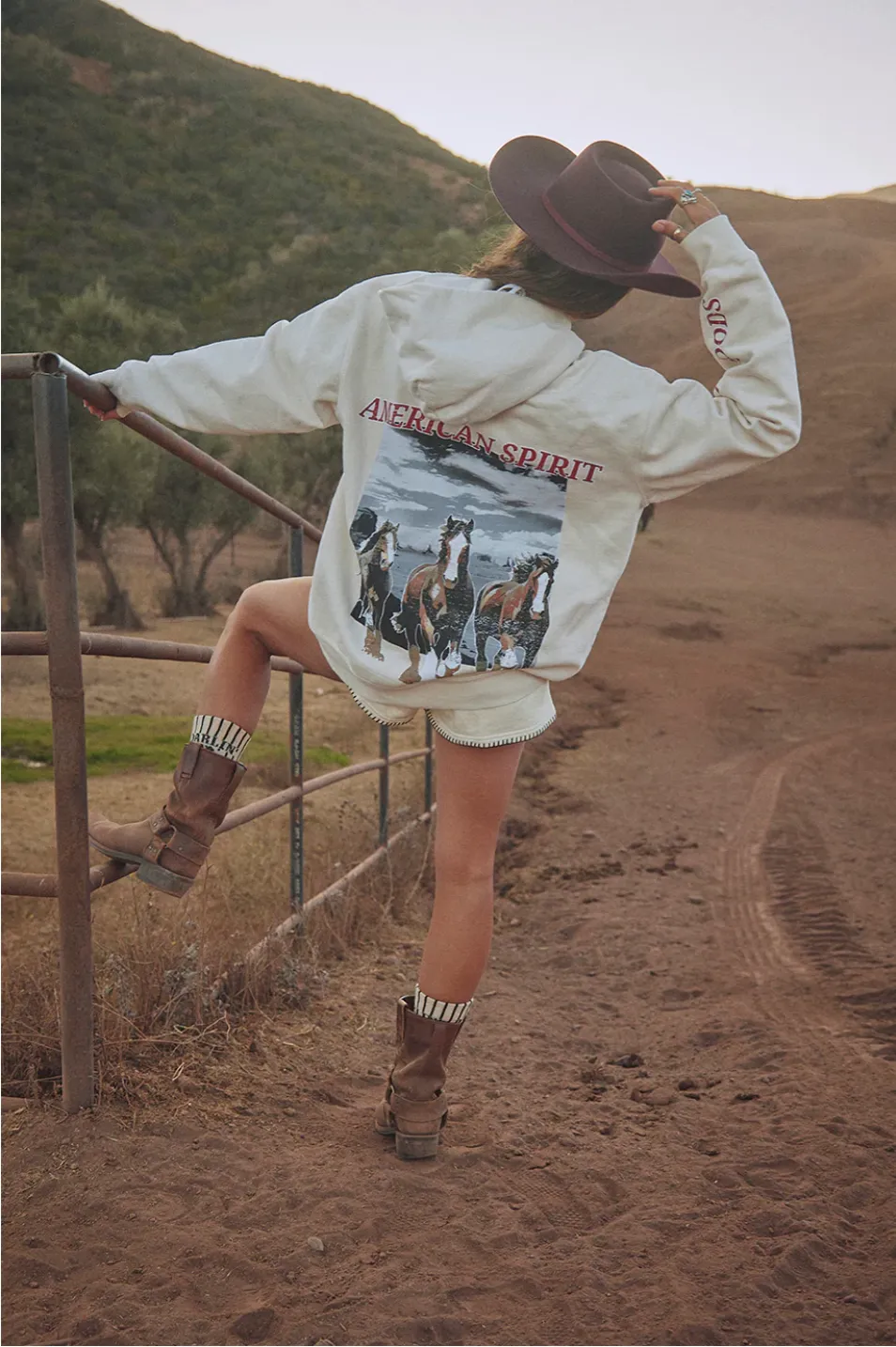 NEW!! American Spirit Hoodie in Creme sold by Glitzy Bella