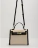 NEW!! Canvas Top Handle Bag in Black sold by Glitzy Bella