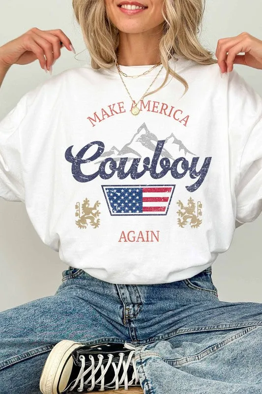 NEW!! "Cowboy Again" Oversized Graphic Tee sold by Glitzy Bella