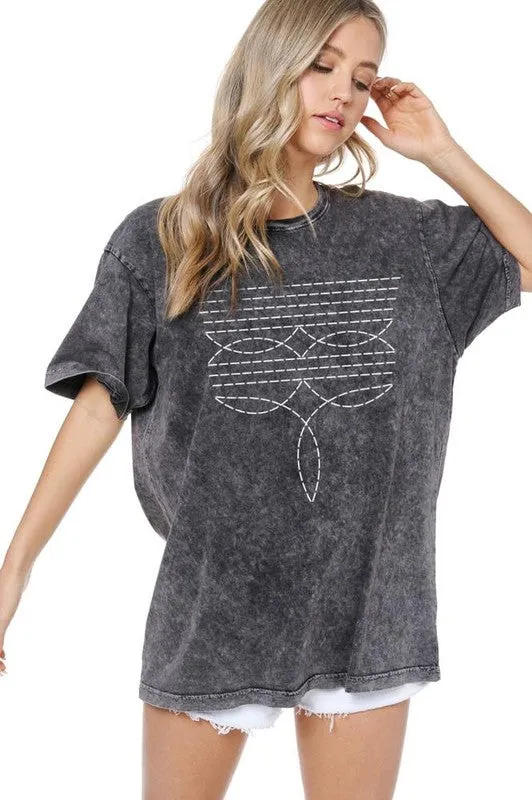 FINAL SALE!! "Western Stitch" Graphic Tee sold by Glitzy Bella