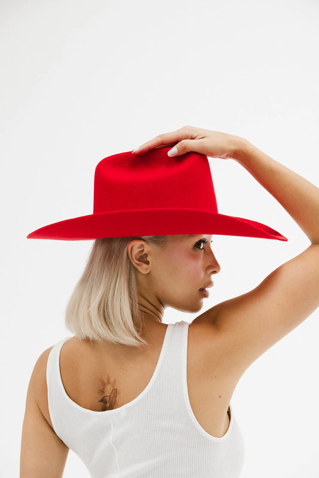 NEW!! Teddy Cattleman Cowboy Hat in Red by Gigi Pip sold by Glitzy Bella product image thumbnail 2