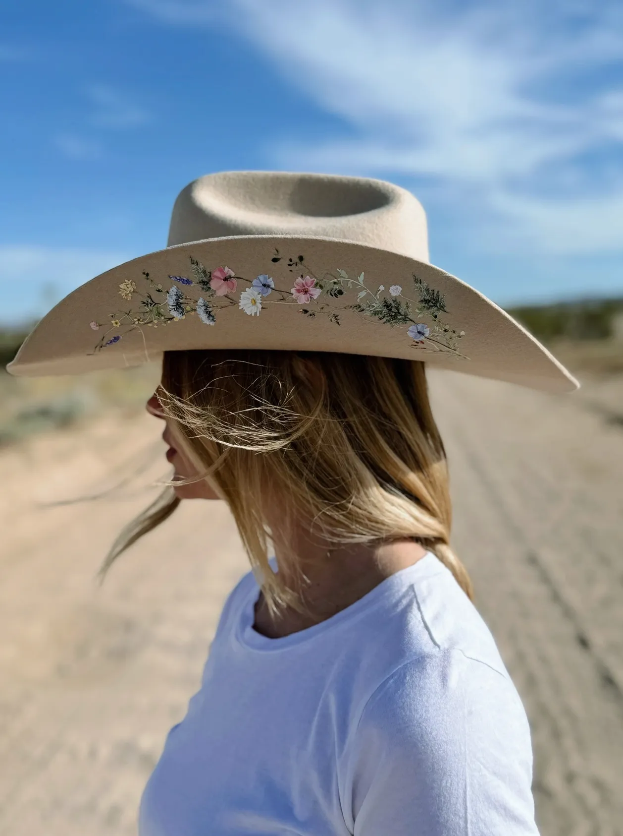 Wildflower Cowboy Hat sold by Glitzy Bella