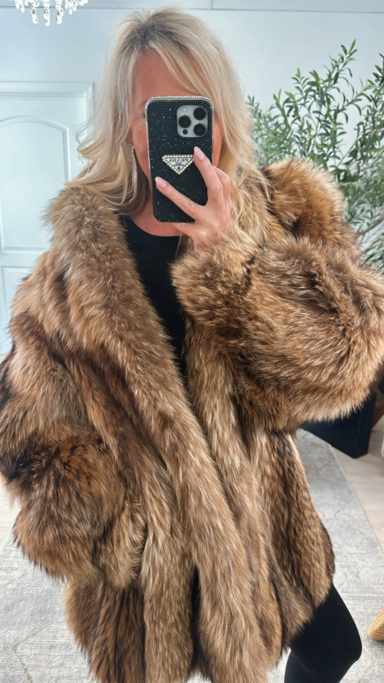 #117 Vintage Fur Jacket - Size XL sold by Glitzy Bella