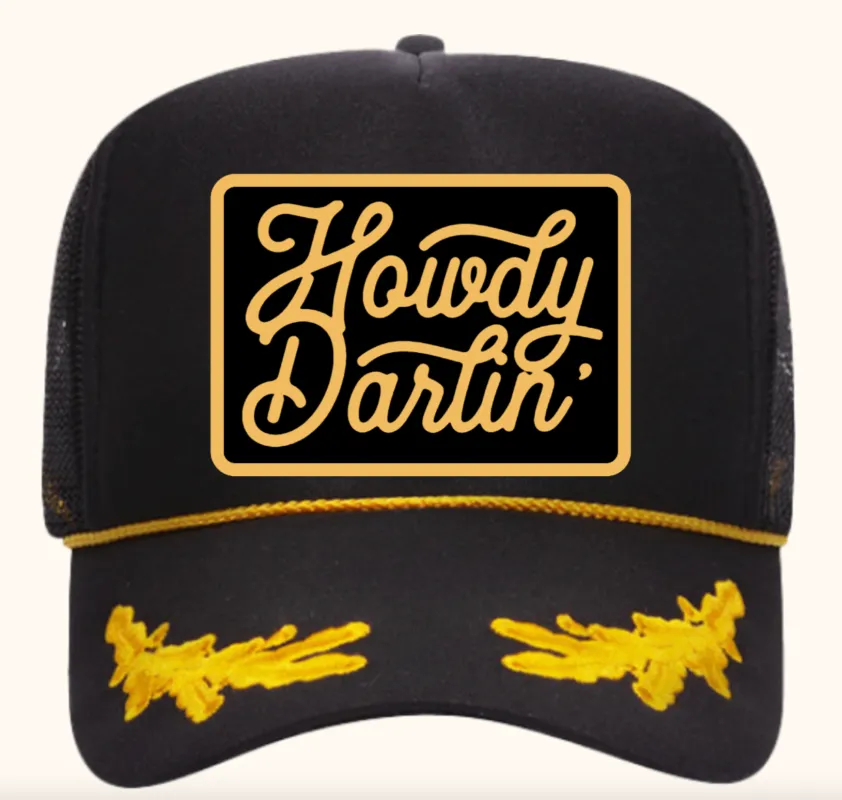 NEW!! Howdy Darlin Trucker Hat in 2 Colors sold by Glitzy Bella