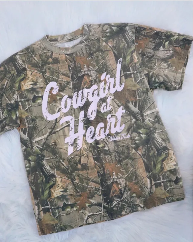 NEW!! Cowgirl at Heart Camo Graphic Tee sold by Glitzy Bella