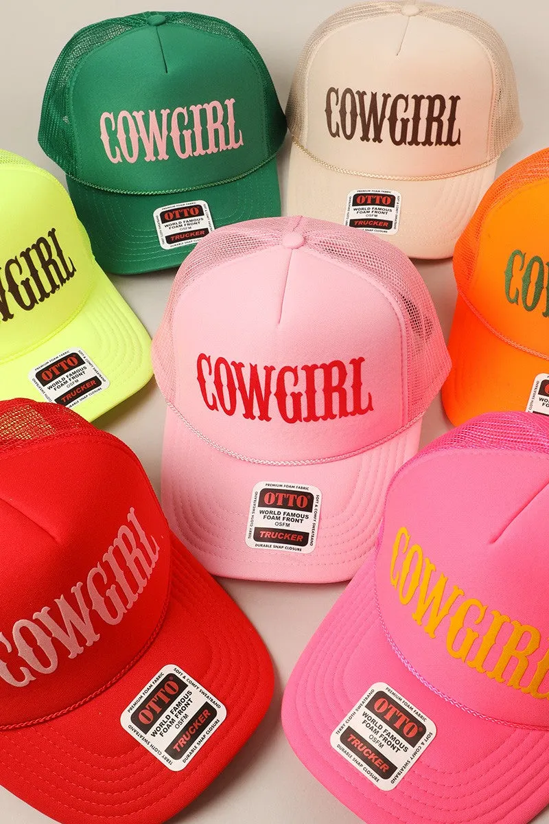 NEW!! "COWGIRL" Trucker Hat in Tan sold by Glitzy Bella product image thumbnail 5