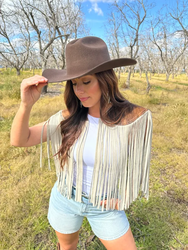 NEW!! Cattleman Wool Cowboy Hat in Brown sold by Glitzy Bella