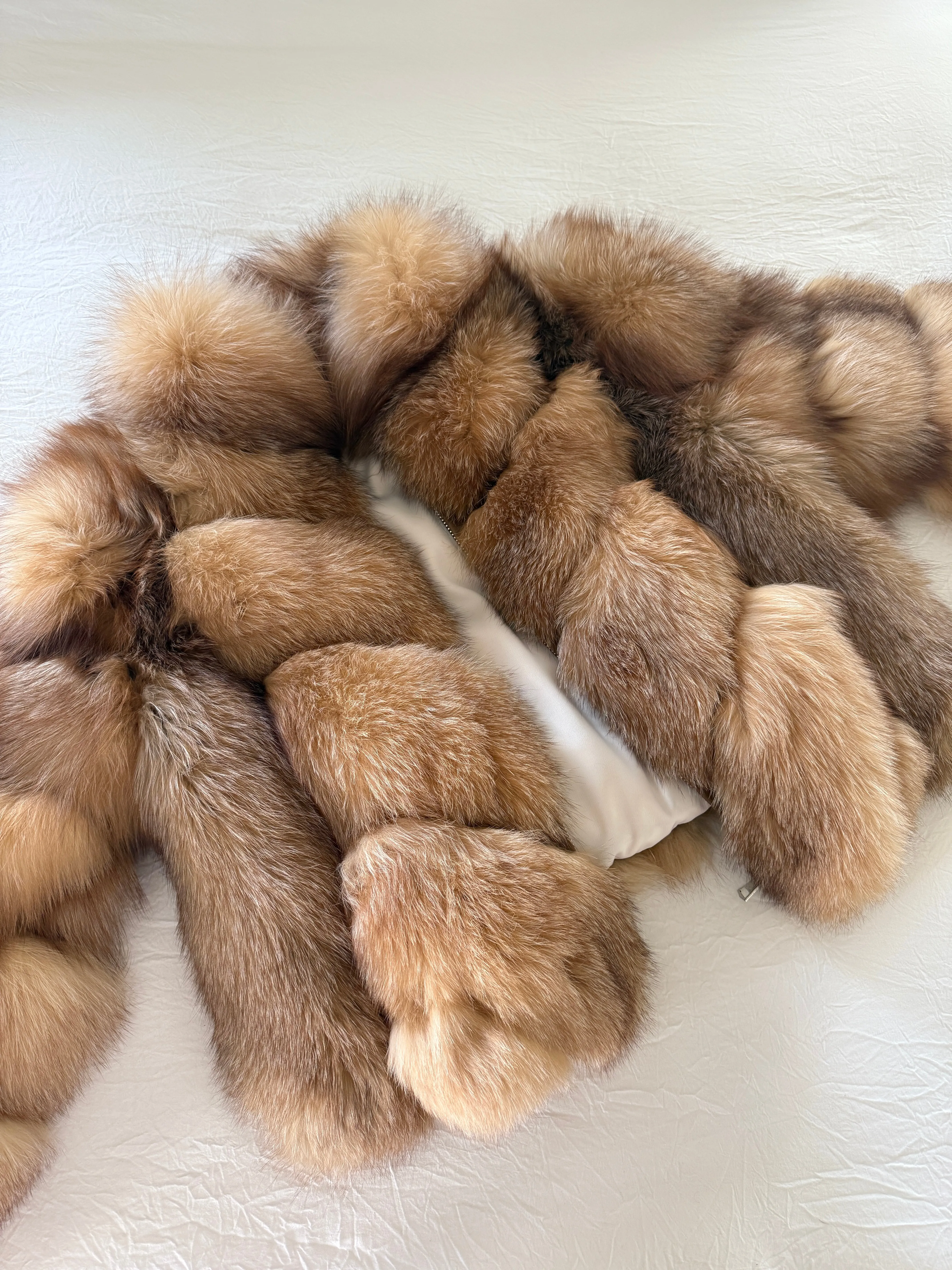 “AS SEEN ON ELLA LANGLEY”!! #6 Vintage Golden Amber Fox Jacket sold by Glitzy Bella product image thumbnail 2