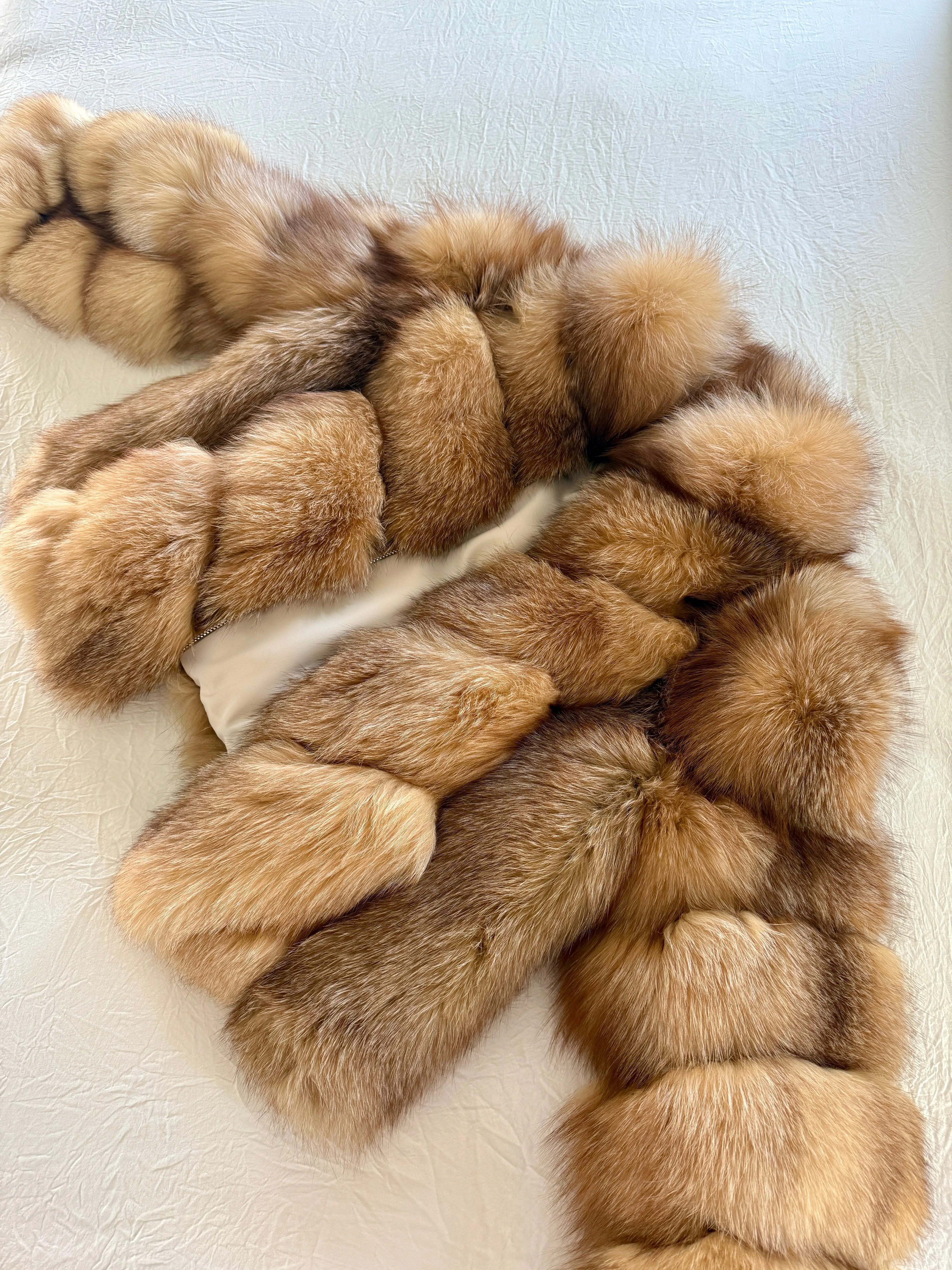 “AS SEEN ON ELLA LANGLEY”!! #6 Vintage Golden Amber Fox Jacket sold by Glitzy Bella product image thumbnail 5