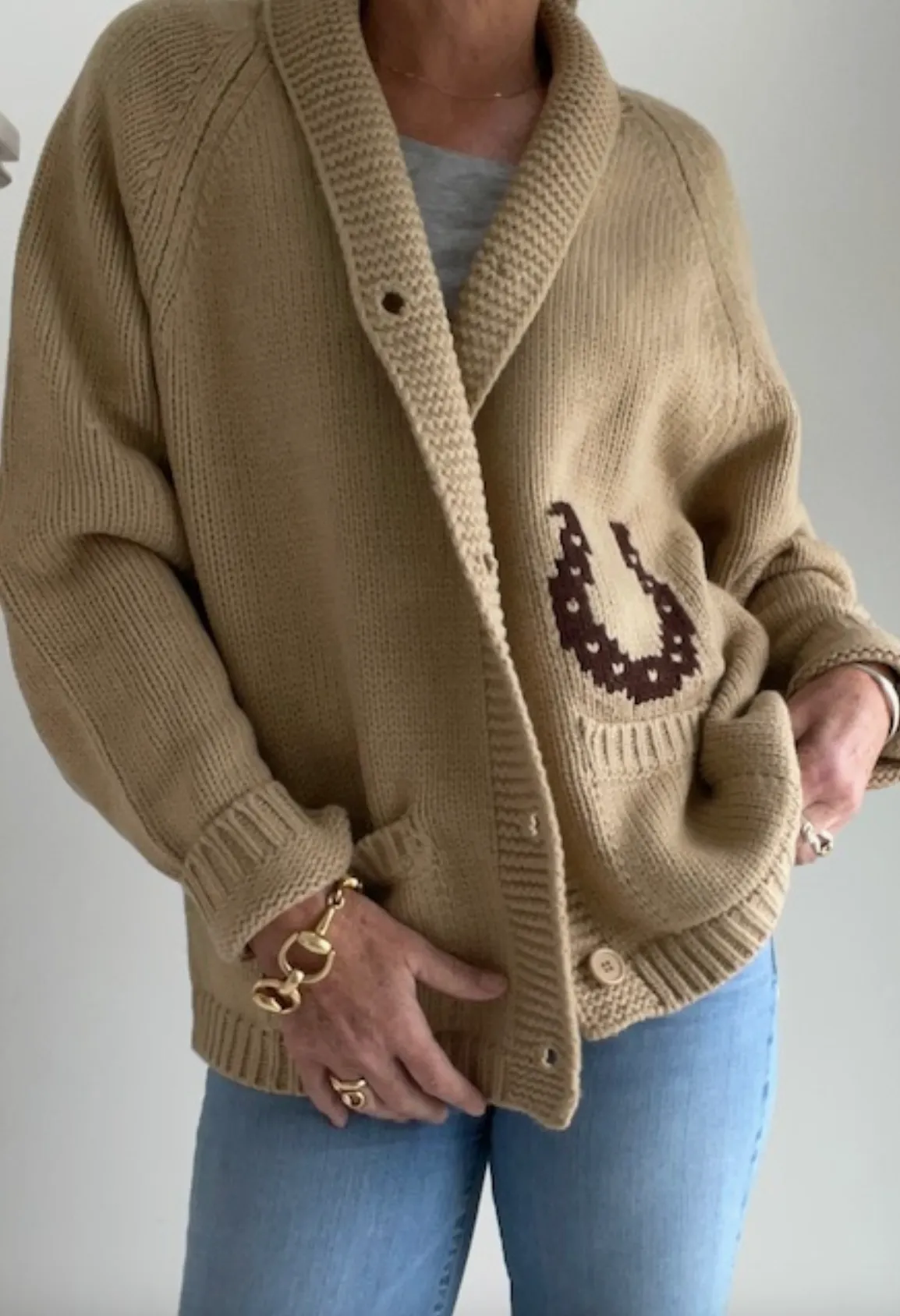 NEW!! Varsity Horse Cardigan sold by Glitzy Bella product image thumbnail 3