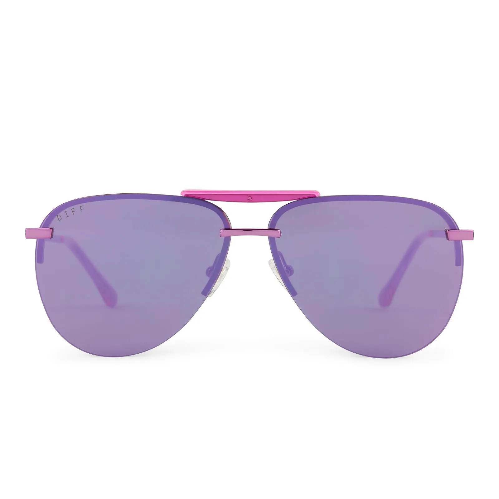 Tahoe Pink/Purple Mirror Rush Metallic Sunglasses sold by Glitzy Bella product image thumbnail 3