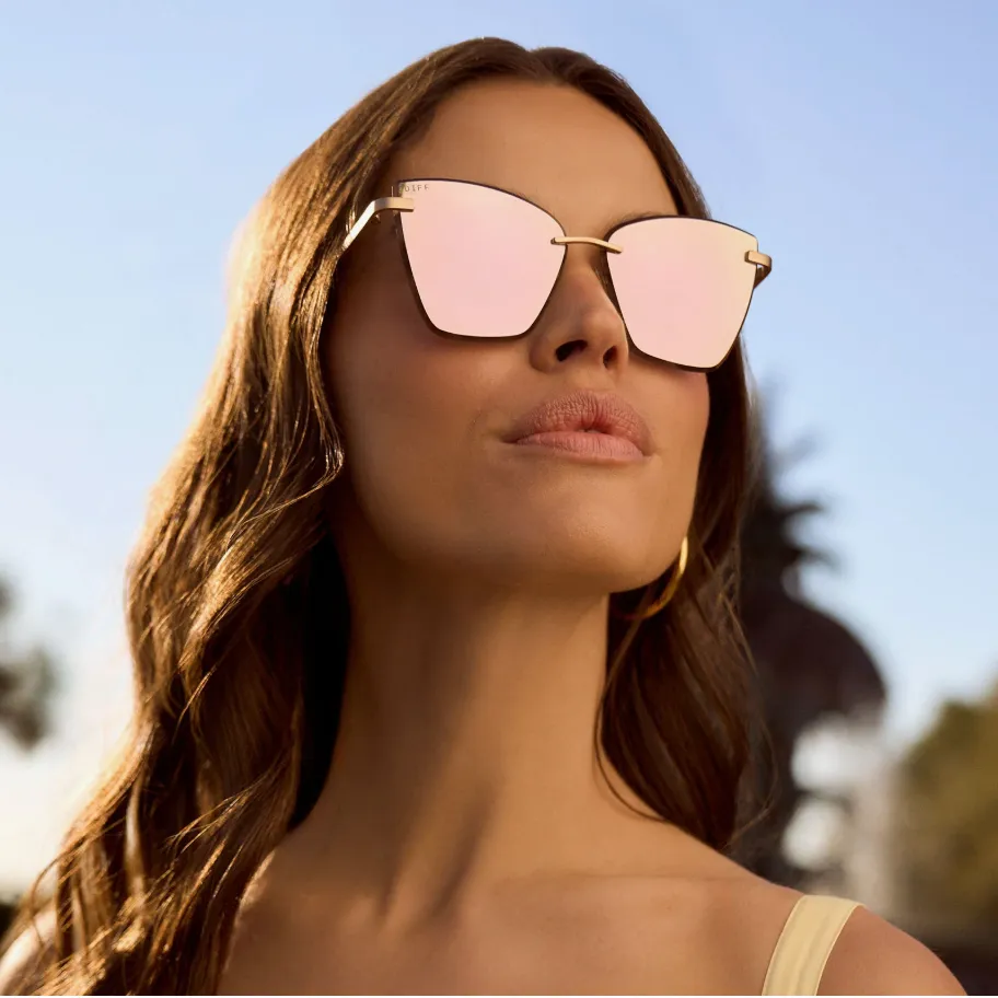 NEW!! Becky V Sunglasses in Brushed Gold by DIFF Eyewear sold by Glitzy Bella product image thumbnail 2
