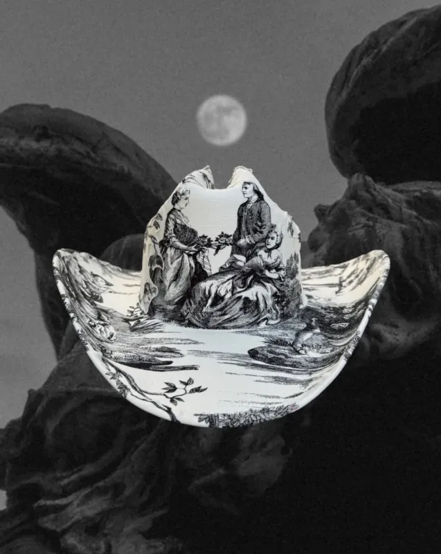NEW!! Noir Toile Cowboy Hat made by Zandria