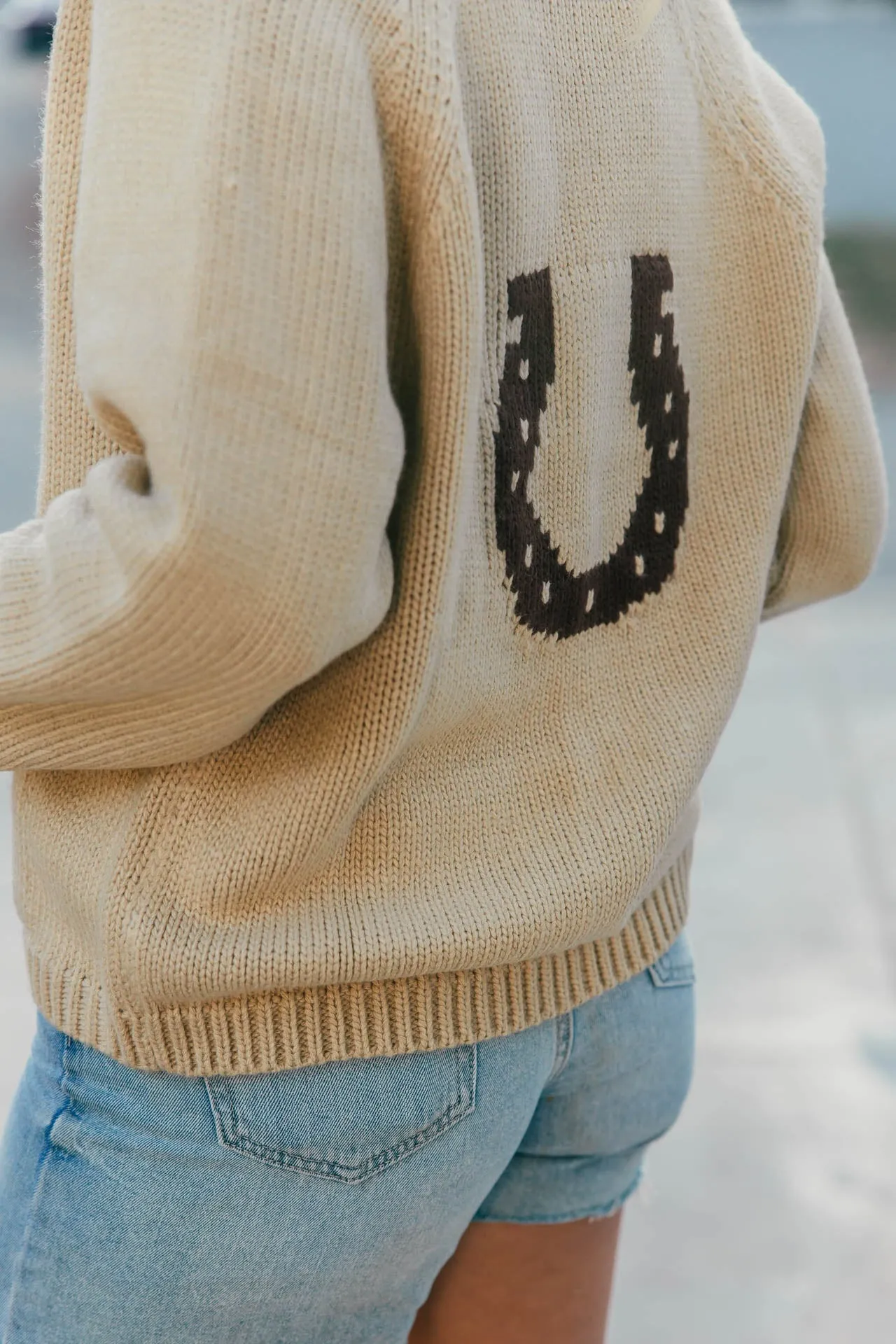 NEW!! Varsity Horseshoe Cardigan sold by Glitzy Bella product image thumbnail 3