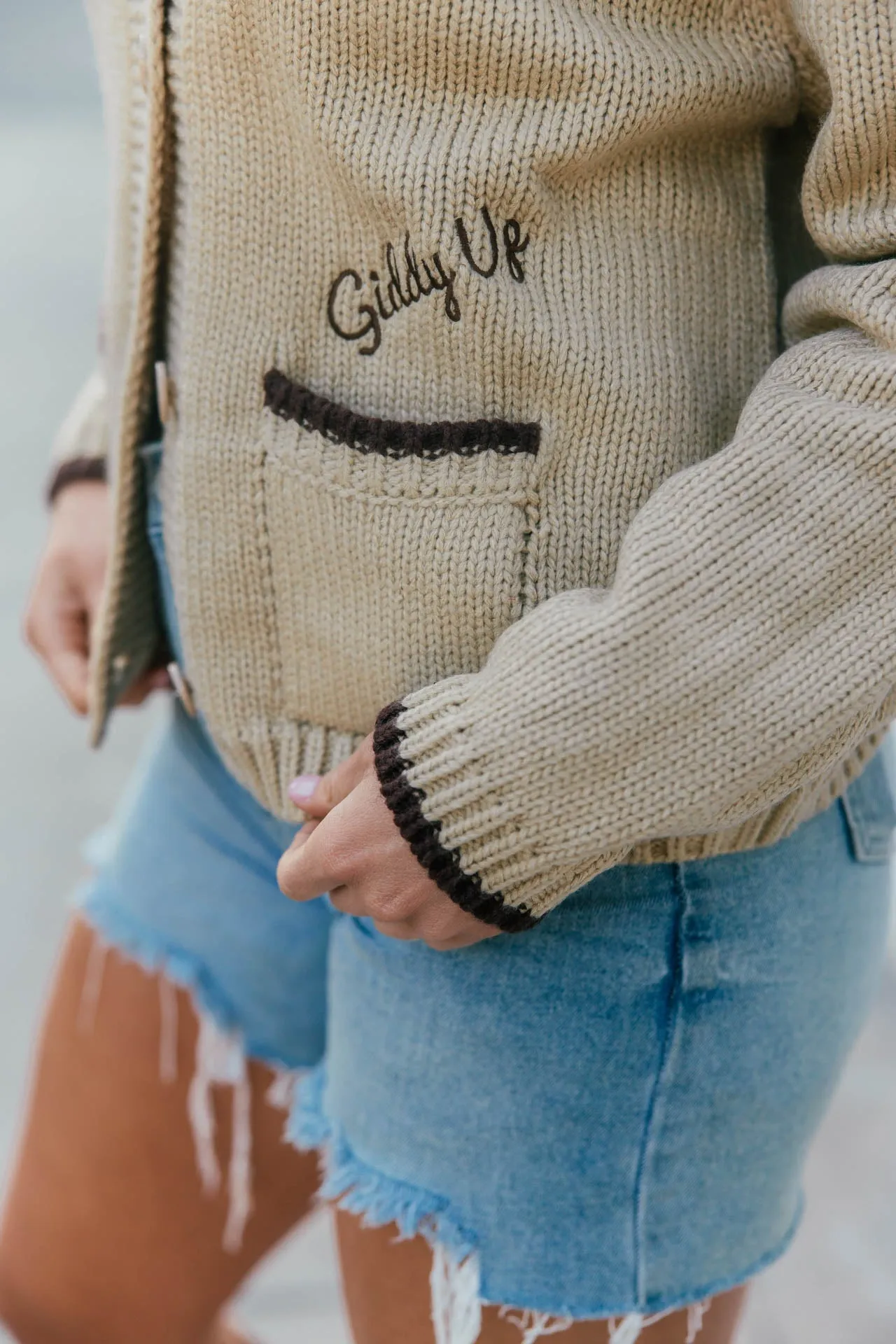 NEW!! Varsity Horseshoe Cardigan sold by Glitzy Bella product image thumbnail 2