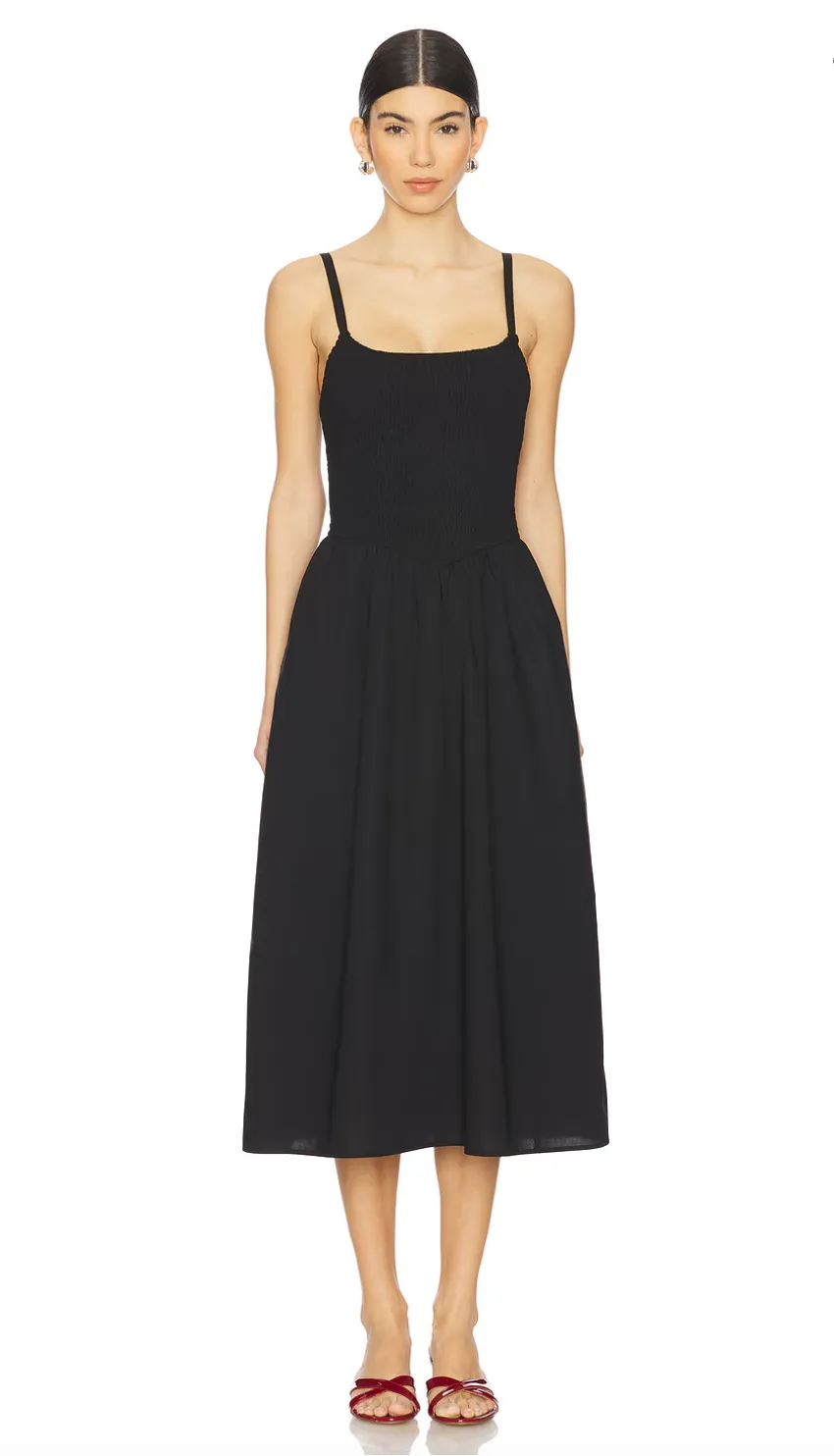 FINAL SALE!! Codie Smocked Dress in Black sold by Glitzy Bella