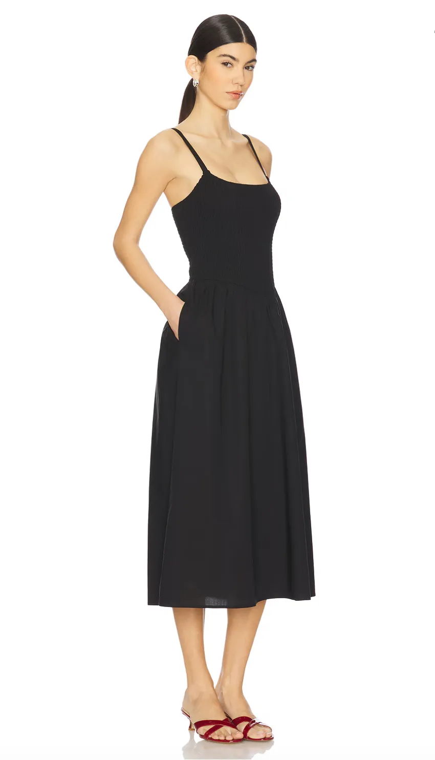 FINAL SALE!! Codie Smocked Dress in Black sold by Glitzy Bella product image thumbnail 3