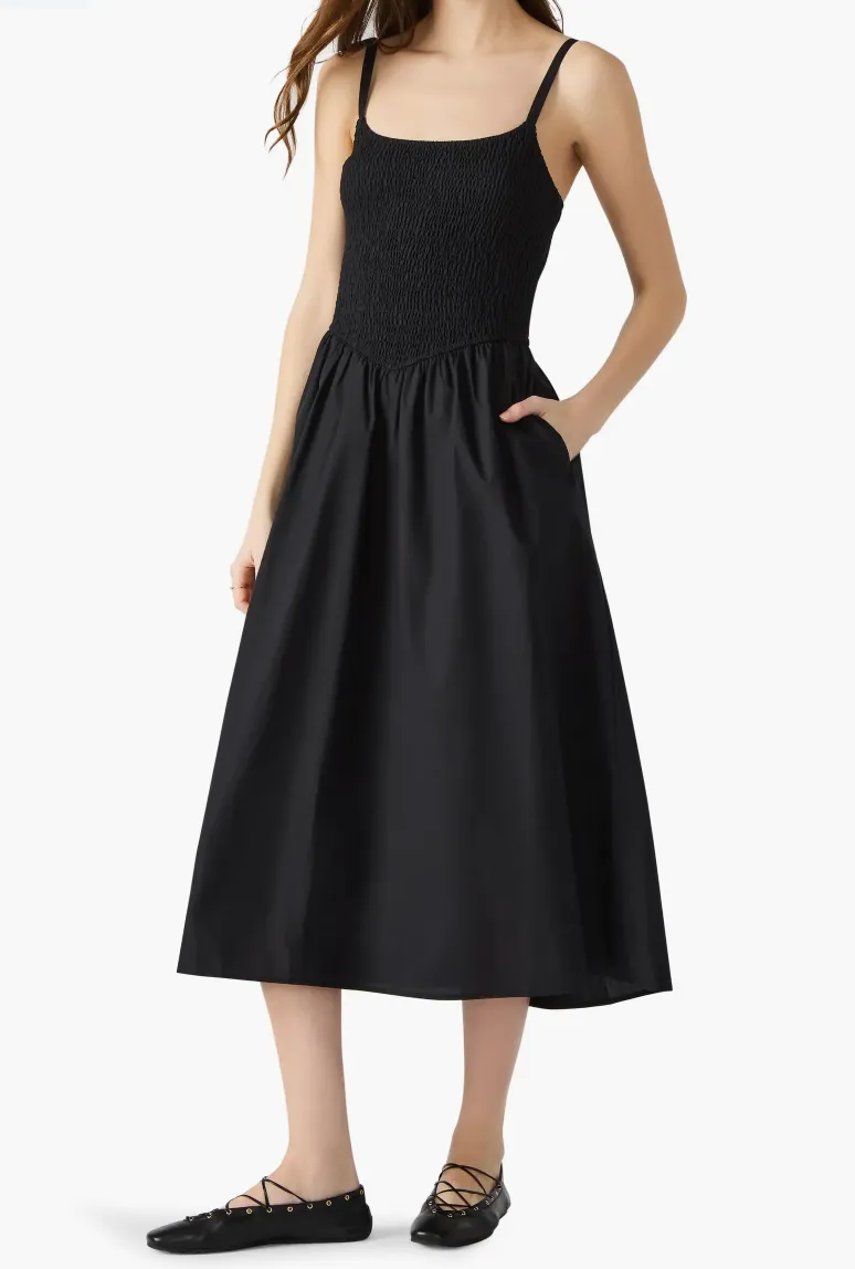 FINAL SALE!! Codie Smocked Dress in Black sold by Glitzy Bella product image thumbnail 4