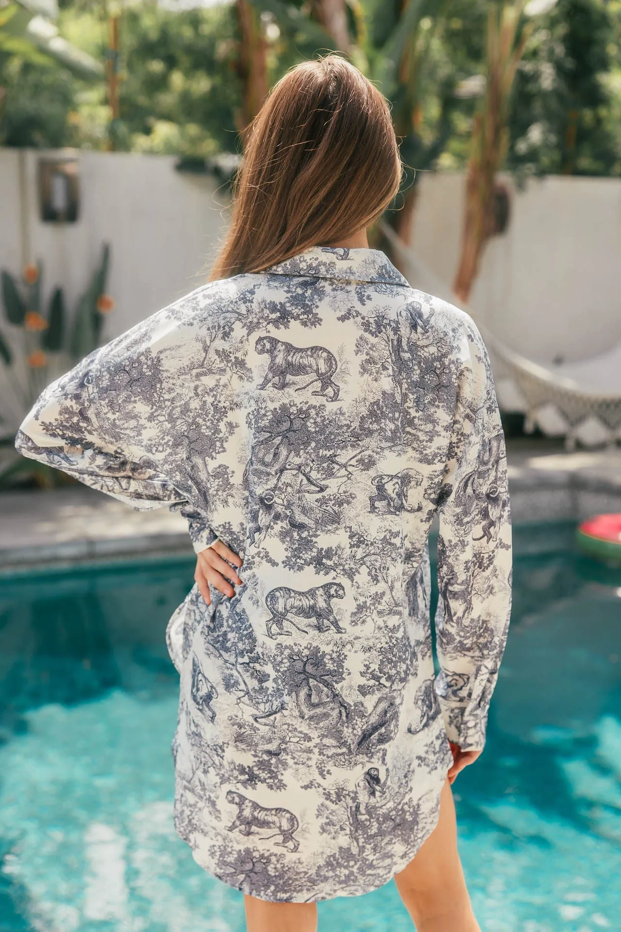 NEW!! Toile Print Button Up Shirt & Shorts Set sold by Glitzy Bella product image thumbnail 5