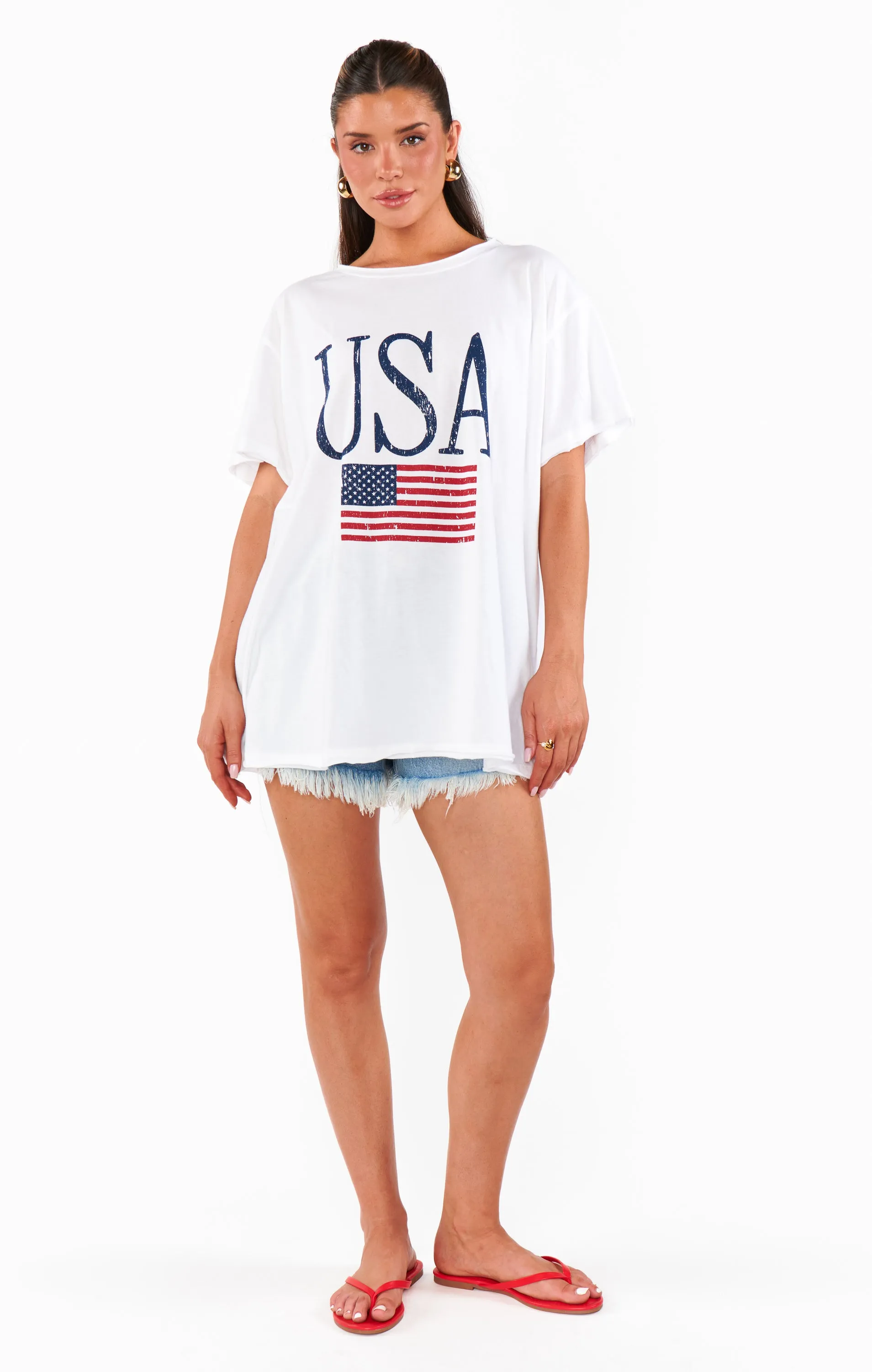 FINAL SALE!! Airport Tee USA Flag Graphic Tee sold by Glitzy Bella product image thumbnail 3