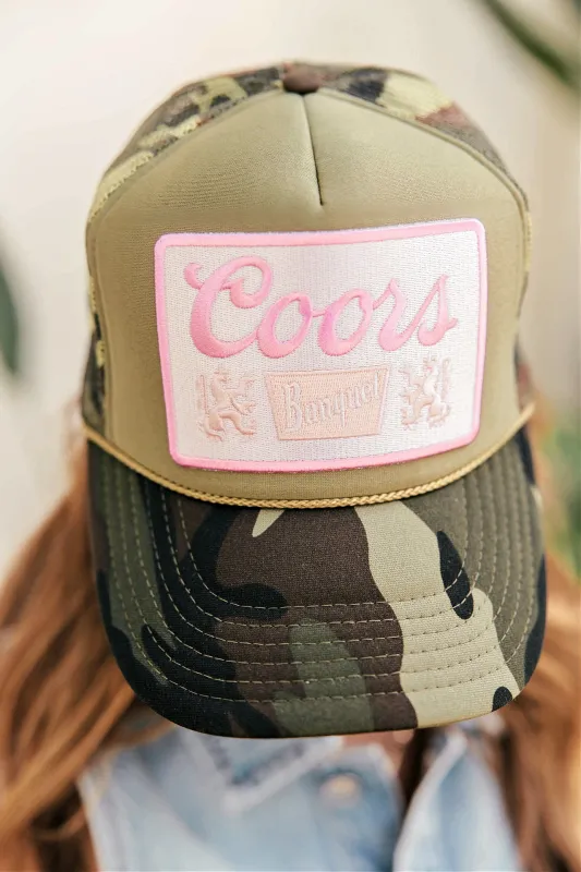 NEW!! Banquet Patch Trucker Hat in Camo made by Glitzy Bella