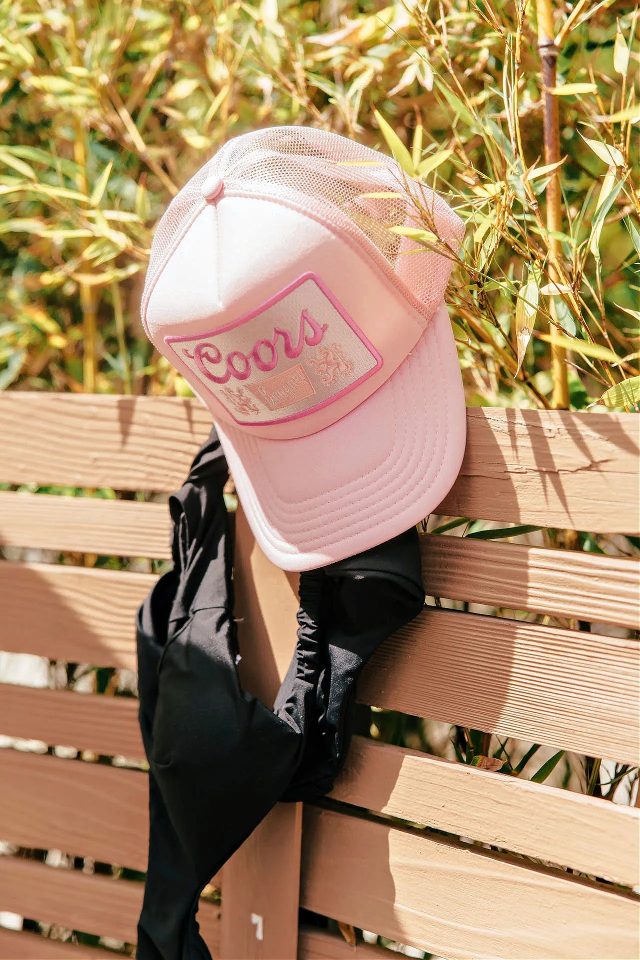 NEW!! Banquet Patch Trucker Hat in Light Pink sold by Glitzy Bella product image thumbnail 3