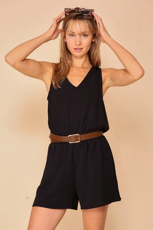 FINAL SALE!! Summer Days Romper in Black sold by Glitzy Bella