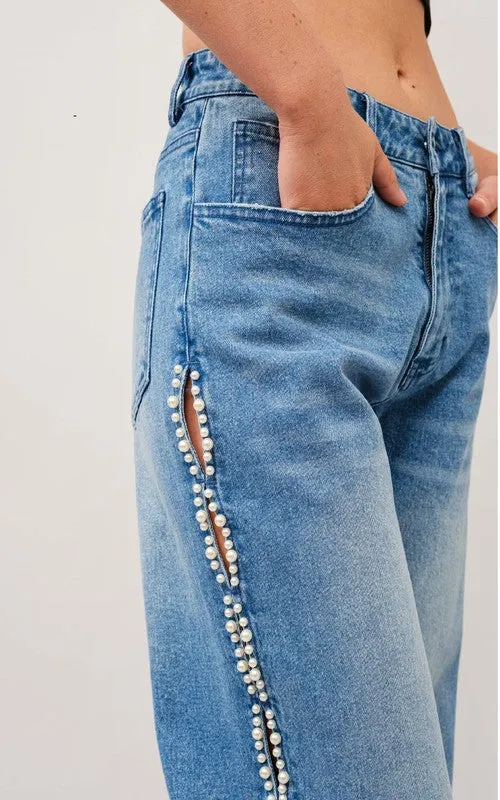 NEW!! Pearl Straight Leg Jeans sold by Glitzy Bella