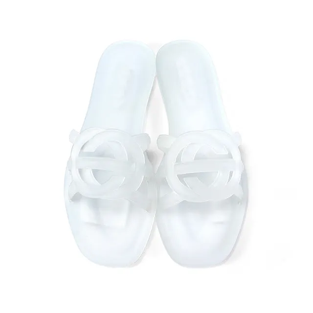 FINAL SALE!! Icon Jelly Sandals in Clear sold by Glitzy Bella product image thumbnail 3
