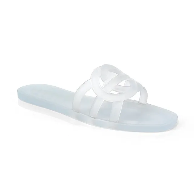 FINAL SALE!! Icon Jelly Sandals in Clear sold by Glitzy Bella product image thumbnail 2