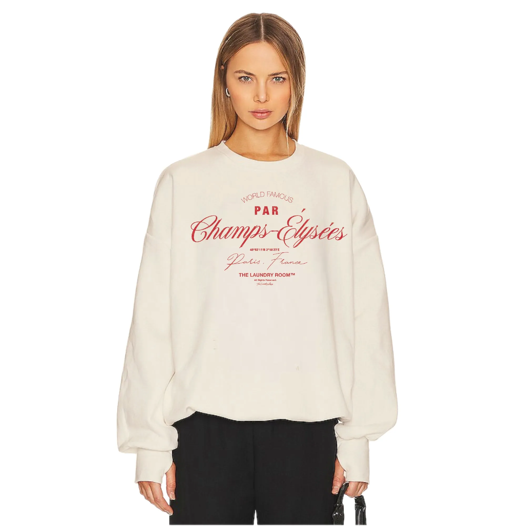 NEW!! Champs Elysees Sweatshirt in Bone sold by Glitzy Bella