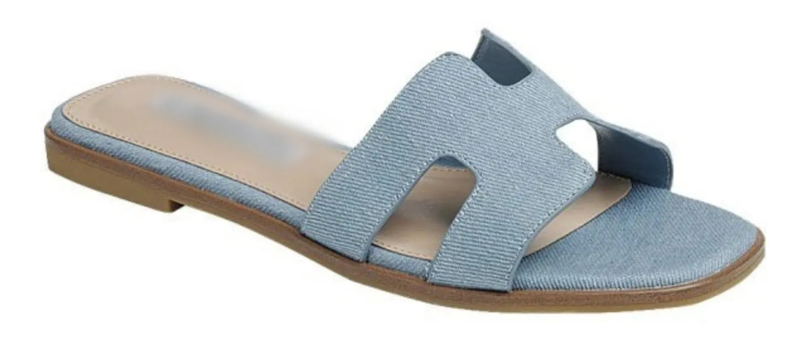 FINAL SALE!! The "Plaza" Sandal in Denim sold by Glitzy Bella