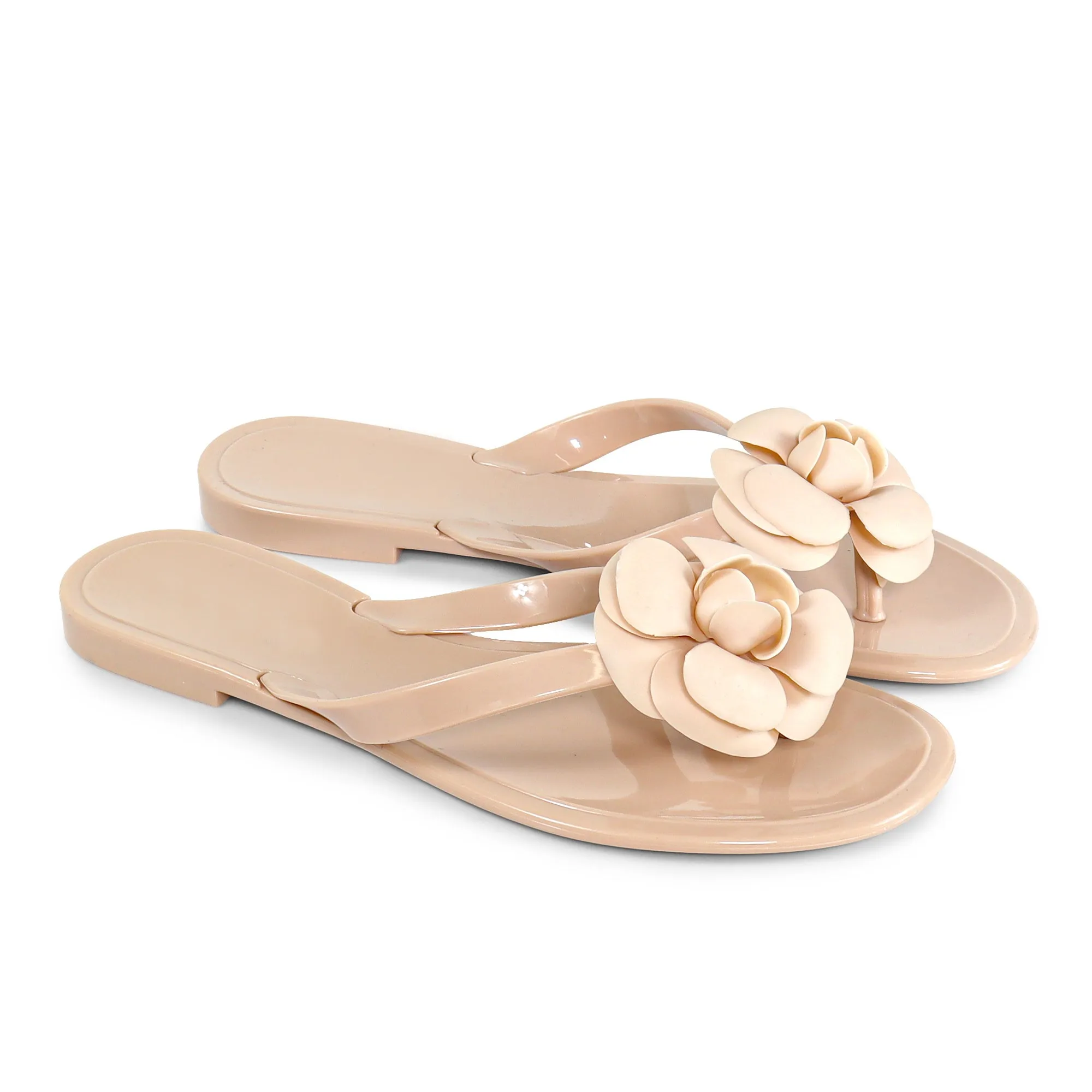 FINAL SALE!! Coco Jelly Slides in Nude sold by Glitzy Bella