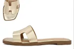 NEW!! The "Plaza" Sandal in Gold sold by Glitzy Bella
