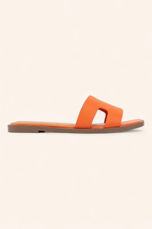 FINAL SALE!! The "Plaza" Sandal in Orange sold by Glitzy Bella