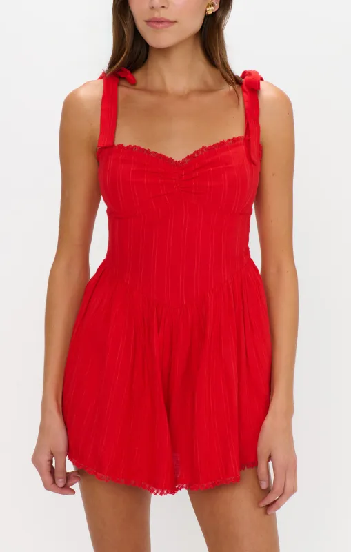 FINAL SALE! The Regal Romper in Red sold by Glitzy Bella