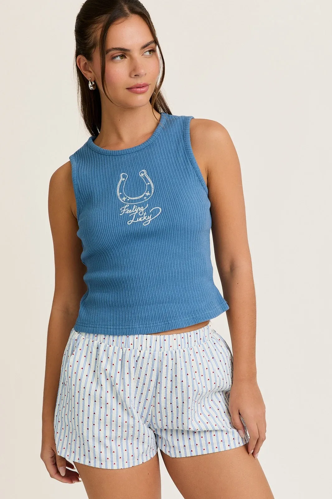 FINAL SALE!! Feeling Lucky Embroidered Tank sold by Glitzy Bella product image thumbnail 2