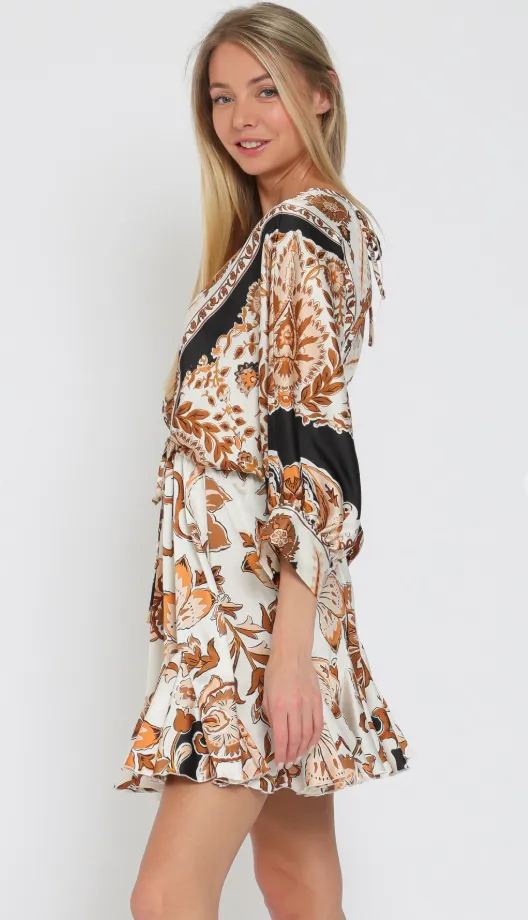 FINAL SALE!! "Milan" Floral Tassel Mini Dress sold by Glitzy Bella product image thumbnail 3