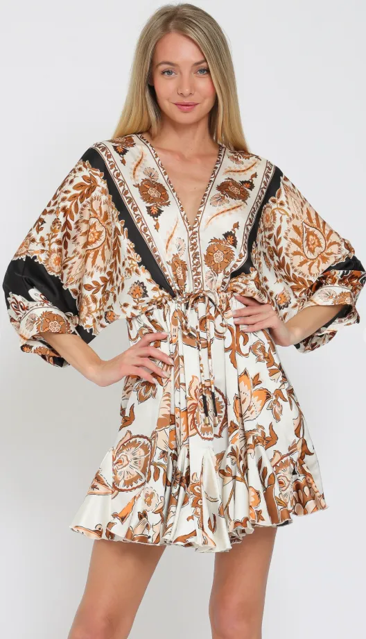 FINAL SALE!! "Milan" Floral Tassel Mini Dress sold by Glitzy Bella product image thumbnail 2