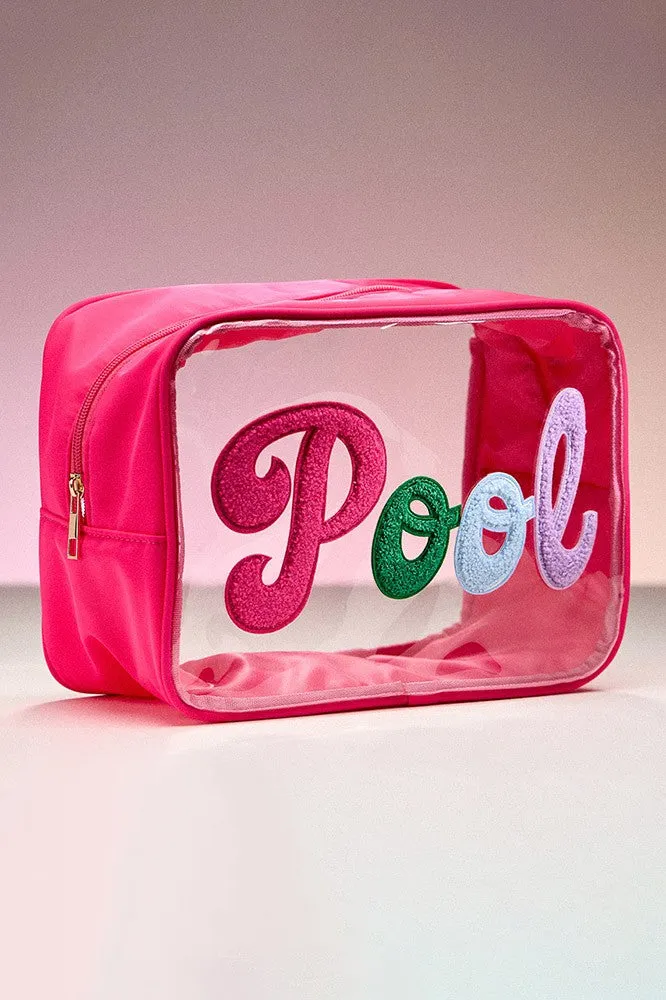 FINAL SALE!! "Pool" Clear Bag in Hot Pink sold by Glitzy Bella product image thumbnail 2